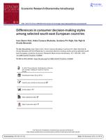 Differences in consumer decision-making styles among selected south-east European countries