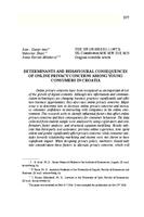 DETERMINANTS AND BEHAVIOURAL CONSEQUENCES OF ONLINE PRIVACY CONCERNS AMONG YOUNG CONSUMERS IN CROATIA