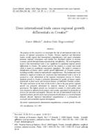Does international trade cause regional growth differentials in Croatia?