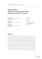 Mind the Gap: Citizens’ and Companies’ Views of Business Culture in Croatia