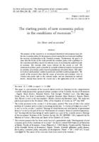 The starting points of new economic policy in the conditions of recession