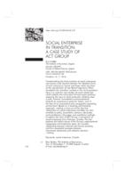 Social Enterprise in Transition: A Case Study of ACT Group