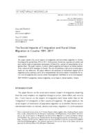 The Social Impacts of Emigration and Rural-Urban Migration in Croatia: 1991–2011