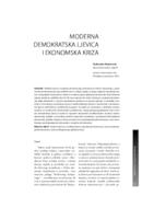prikaz prve stranice dokumenta Moderna demokratska ljevica i ekonomska kriza