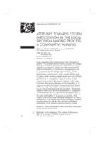 prikaz prve stranice dokumenta Attitudes towards Citizen Participation in the Local Decision-Making Process: A Comparative Analysis