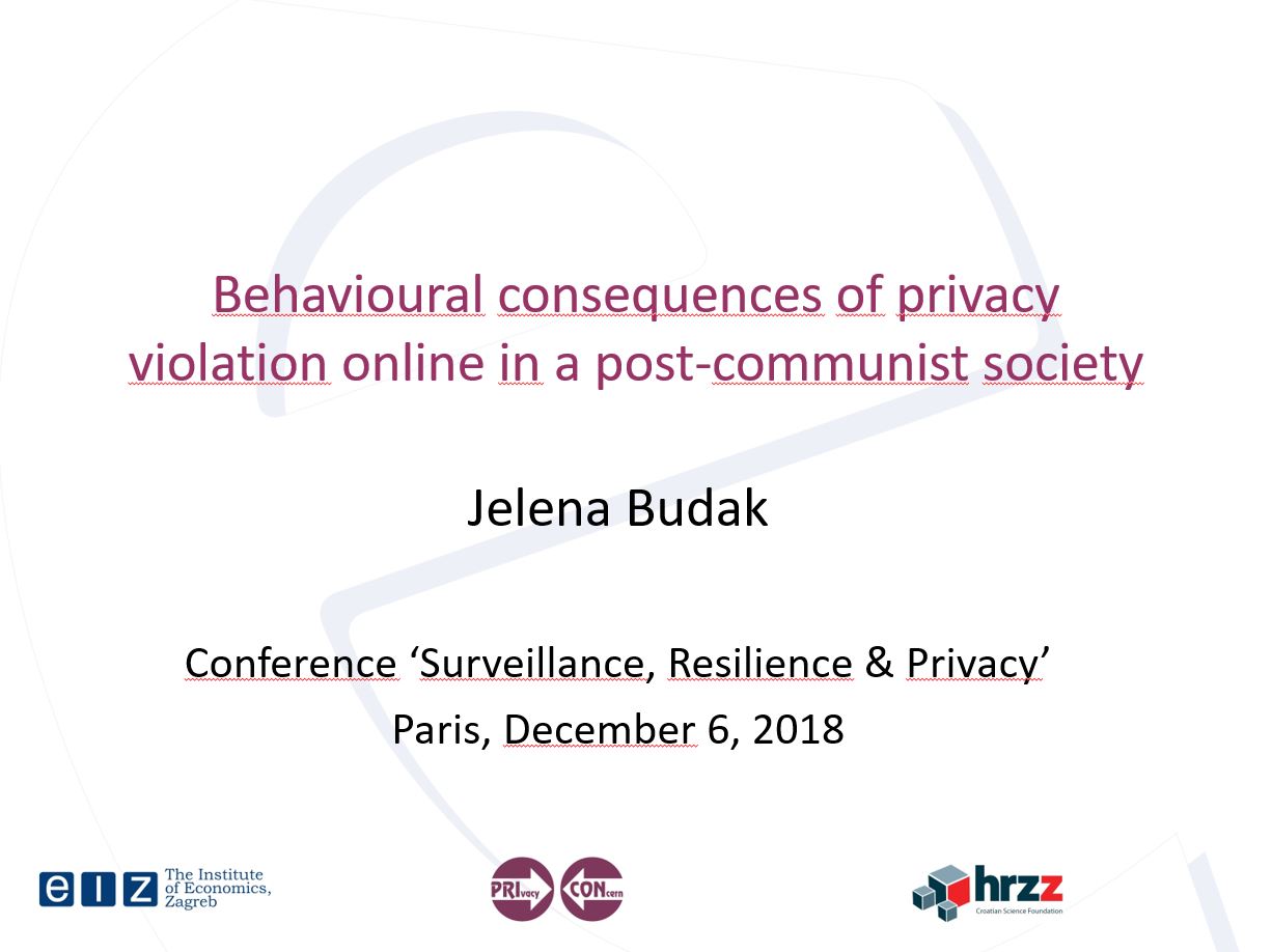 prikaz prve stranice dokumenta Behavioural consequences of privacy violation online in a post-communist society: resilience explained?