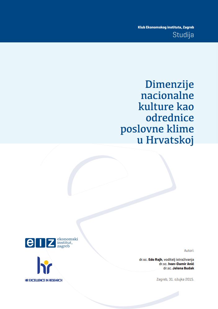prikaz prve stranice dokumenta Dimenzije nacionalne kulture kao odrednice poslovne klime u Hrvatskoj