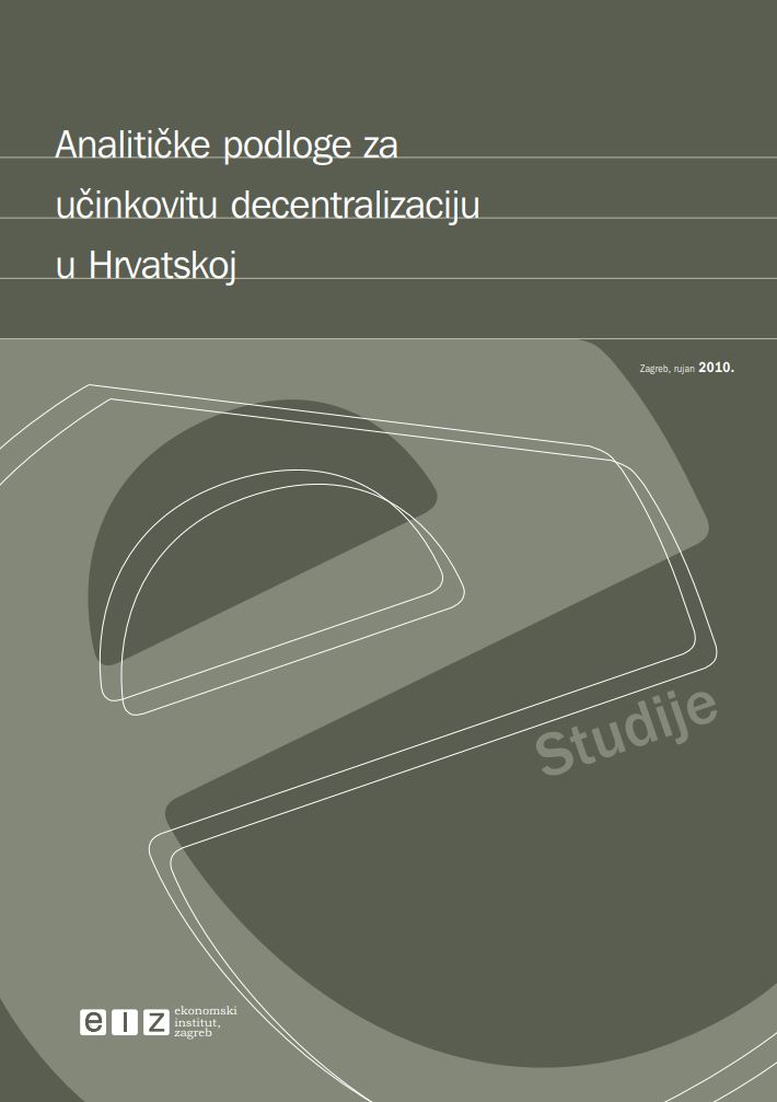 prikaz prve stranice dokumenta Analitičke podloge za učinkovitu decentralizaciju u Hrvatskoj : projektna studija
