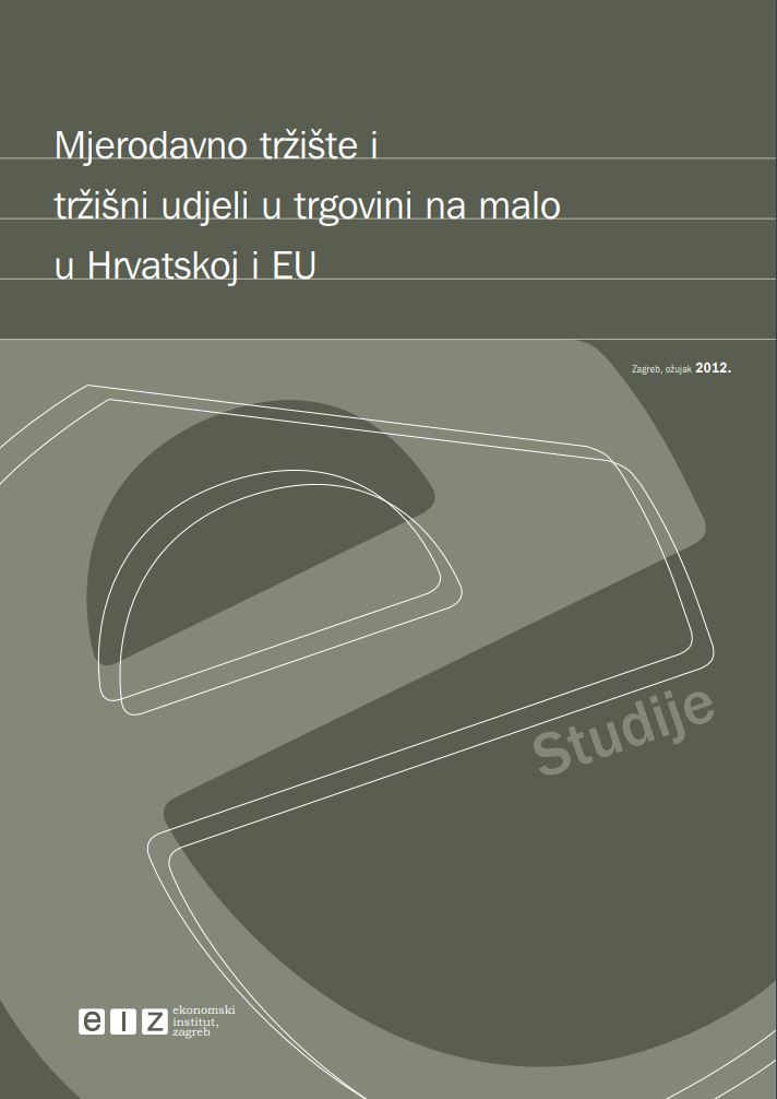 prikaz prve stranice dokumenta Mjerodavno tržište i tržišni udjeli u trgovini na malo u Hrvatskoj i EU