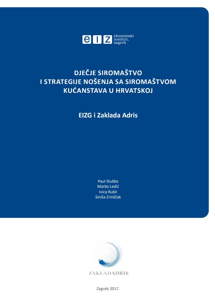 prikaz prve stranice dokumenta Dječje siromaštvo i strategije nošenja sa siromaštvom kućanstava u Hrvatskoj